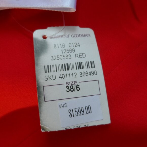 New Givenchy Red Wool Crepe Sheath Dress SIze FR 38- US 6 - Picture 14 of 16